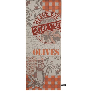 Benuta Küchenläufer Olives Orange 80x200 cm - Pflegeleichter Teppich für Küche, 80 x 200 cm, 4053894751899