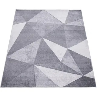 Paco Home Bari 874 Kurzflorteppich 200 x 280 cm Grau