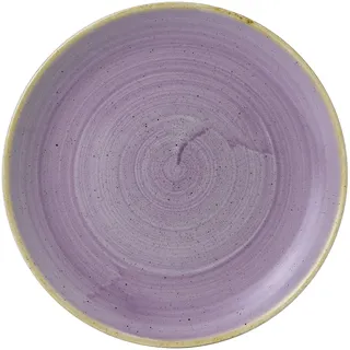 Churchill Stonecast -Coupe Plate Teller- HANDGEFERTIGES Keramik & ABSOLUT ROBUST Durchmesser: Ø 21,7cm, MIKROWELLENGEEIGNET & EXTREM PRAKTISCH, Farbe auswählbar (Lavender)