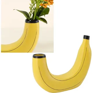 Moderne Und Innovative Dekorative Bananenvase Aus Kunstharz, Stilvolles Dekorationselement Für Wohnzimmer, Büro, Zuhause Und Landhausstil, 20 X 17 Cm