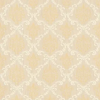 Bricoflor Elegante Tapete in Beige Weiß Gold Edle Vlies Textiltapete mit Barock Muster Elegante Textil Vliestapete mit Ornamenten für Wohnzimmer