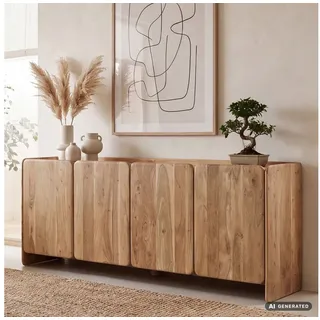 FineBuy Sideboard 180 cm Braun