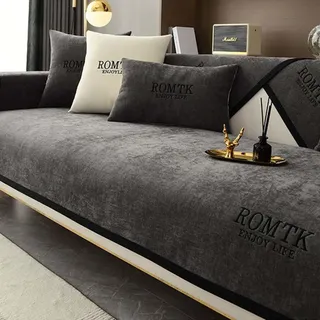 MTHGH Sofabezug Sofaschoner L Form u Form Ecksofa Anti-rutsch Couchschoner Couch Katze Hund Decke Überzug Sofaschutz Sofahusse Wasserdicht,darkgray-70x70cm