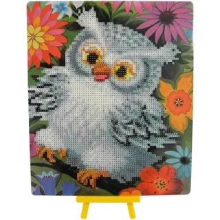 pracht creatives Diamond Painting Eule mit Aufsteller 25x21cm