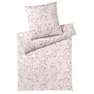 ELEGANTE Pretty Floral Baumwolle Rouge 135 x 200 cm + 80 x 80 cm