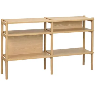 Konsole Holton aus massiver Eiche, skandinavischer Stil, natur lackiert, 140x36x81 cm