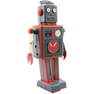 Freak Scene Roboter - Mechanical Robot - grau - Blechroboter - Retro Blechspielzeug
