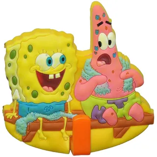 alles-meine.de GmbH Garderobenhaken - Spongebob Schwammkopf - für Kinder Haken Kinderzimmer - Wandhaken Garderobe Kleiderhaken zum Kleben ODER Aufhängen/Badhaken/Handtuchhake