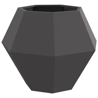 vidaXL Pflanzkübel 75 x 75 x 60 cm Schwarz