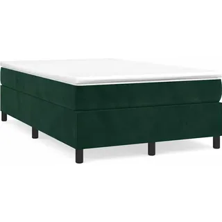 vidaXL Boxspringbett 120 x 200 cm Dunkelgrün