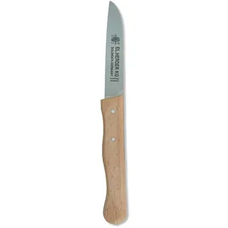 El Herder Küchenmesser Solingen Rostfrei Edelstahl 23,4 cm, Gemüsemesser und Obstmesser mit Buchenholz Griff, Leichtes Küchenmesser 21,4 g, Handwäsche empfohlen