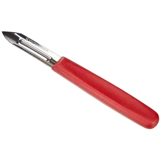 Victorinox Küchenutensilien Sparschäler, Extra Scharf, Zweischneidig, Spülmaschinengeeignet, Swiss Made, rot