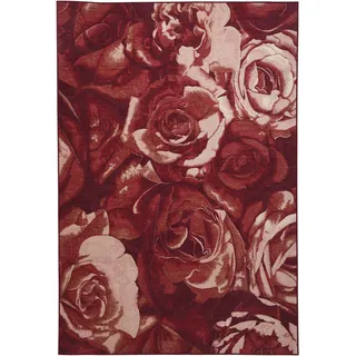 THEKO Flomi Rose Webteppich 200 x 290 cm Rot/Pink