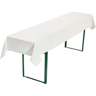 REDBEST Biertisch-Tischdecke, Biertisch-Auflage, Tischdecke Bierzeltgarnitur, Bierbanktischdecke weiß Größe 90x260 cm - strapazierstark und langlebig