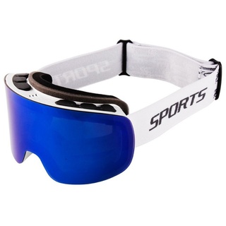 Dekorative Skibrille Winter Skibrille Erwachsene, Snowboardbrille für Herren Damen, (1-St), UV Schutz, mit praktischer Anti-Beschlag-Beschichtung blau