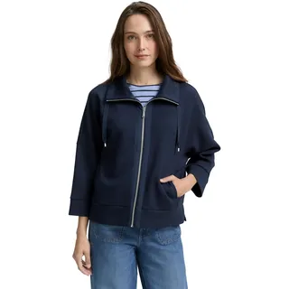 Tom Tailor Sweatjacke Boxy Sweatshirt Dunkelblau XXL