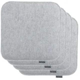 4er Set Sitzkissen aus Filz 35x35x2 cm – Robuste Stuhlauflagen für innen und ...