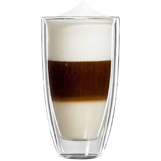 bloomix Roma Latte Macchiato Grande 350 ml, doppelwandige Thermo-Kaffeegläser im 2er-Set