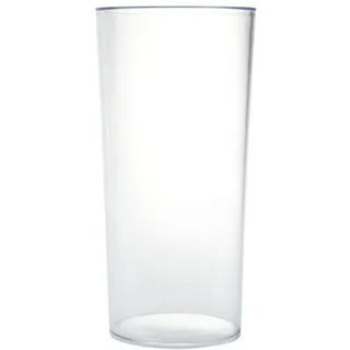 Transparente Acryl-Vase, rechteckig, beständig, leicht, Kunststoff, 25 cm hoch