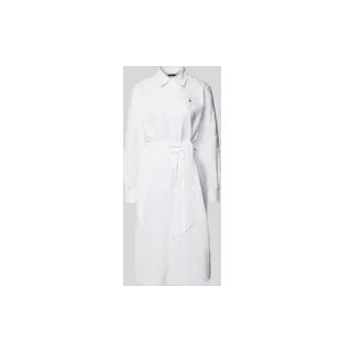 Hemdblusenkleid mit Logo-Stitching Modell 'CORY', Weiss, 36