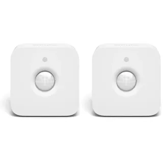 Philips Hue Bewegungsmelder Indoor, Tageslichtsensor für smarte Beleuchtung, automatische Lichtsteuerung bei Bewegung für EIN sicheres Zuhause, weiß (Packung mit 2)
