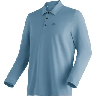 Maier Sports Long Pique Polo blau M