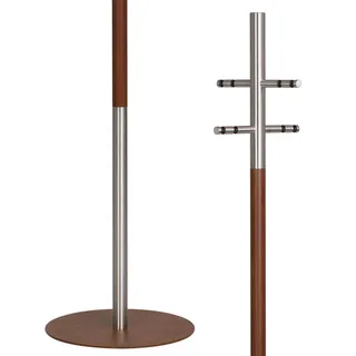 HISKA Garderobenständer Jatoba Edelstahl, Kleiderständer, Garderobe freistehend, stabil, Objekteinrichtung