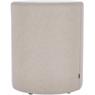 Pouf Rondo, hochwertiger Polyesterbezug, modern, beige, Ø 40 cm, bequem und vielseitig