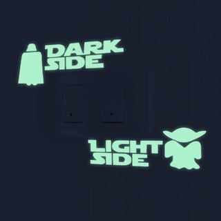 Nacnic Star Wars Leuchtsticker Wandaufkleber. Fluoreszierende Yoda "Light Side" und Darth Vader "Dark Side" Wandstickers. Leuchtaufkleber Wanddekoration für Kinder Schlafzimmer, Hauszimmer, Geschäfte