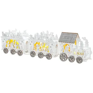 ic winterworld Weihnachtszug 40 cm weiß