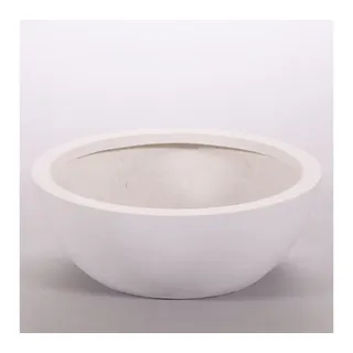 eleganteinrichten Pflanzkübel D46 x H16 cm Perlmutt-Weiß