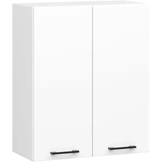 AKORD Küchen-Hängeschrank OLIWIA H720 60 cm | mit 2 Türen | Küchenschränke | Geräumig | Für eine kleine Küche | Für eine Küchenzeile | Als Teil eines Sets | B60 x H72 x T30 cm | 16,45 kg | Weiß