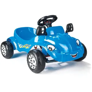 Pilsan Kinder Tretauto Happy Herby 07303, Lenkrad mit Hupe, Pedale, ab 3 Jahre blau