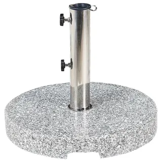 Beliani Schirmständer Granit/Edelstahl Ø 45 cm Grau