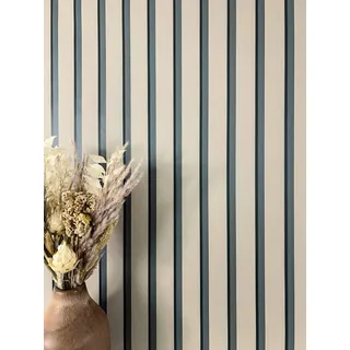 Newroom Vliestapete Beige Paneele Lamellenoptik Tapete Wohnzimmer | 3D-Optik mit Schattenwurf, matte glatte Struktur, skandinavisch maritim, Mustertapete Wandtapete ansatzfrei, Schlafzimmer