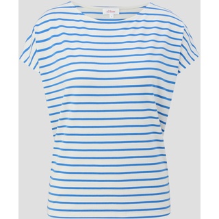 s.Oliver - Gestreiftes T-Shirt, Damen, blau, S