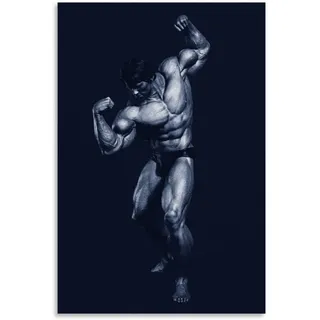 SHEFEI Arnold Schwarzenegger Gym Poster Dekorative Malerei Leinwand Wandkunst Wohnzimmer Poster Schlafzimmer Gemälde 60 x 90 cm