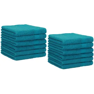 Betz Palermo Gästehandtücher Set 12-teilig – 12× Gästehandtuch 30×50 cm, 100% Baumwolle 360 g/m2, weich & saugstark, Oeko-TEX® Farbe Petrol