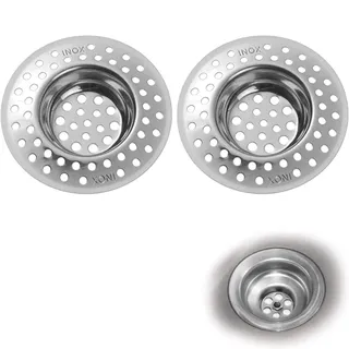 Westmark Abfluss-Sieb 2 Stück Ø 7 cm Edelstahl Silber
