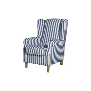 Max Winzer Ohrensessel Lorris Flachgewebe 77 x 103 x 88 cm Blau