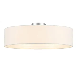 meineWunschleuchte Calma 1 E14 rund Stoff weiß Ø 60 cm