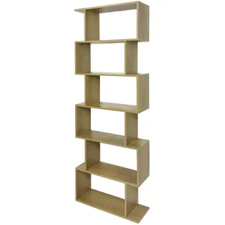 Hti-Living Bücherregal 6 Regalfächer 70189 40 x 30 x 180 cm Braun