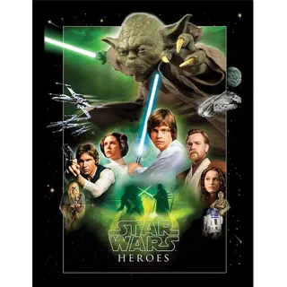 Star Wars Gerahmtes Poster "Heroes" - 40cm x 30cm