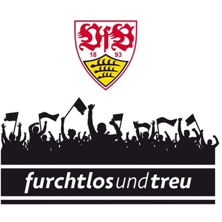 Wandtattoo WALL-ART "VfB Stuttgart Fans mit Logo" Wandtattoos Gr. B/H/T: 120 cm x 60 cm x 0,1 cm, -, bunt (mehrfarbig) Wandtattoos Wandsticker