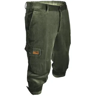 La Chasse® Cordhose Cord-Kniebundhose Herren Oliv/grün Knickerbocker mit Beintasche NEU 27