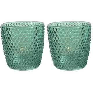 Boltze Windlicht Marilu Glas Türkis