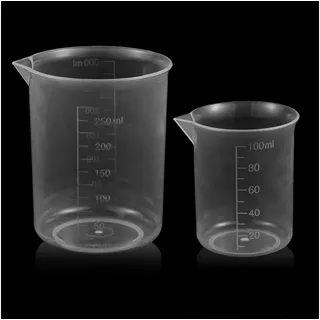 LuxusKollektion Messbecher Messbecher 2Stk 250ml+100ml Transp. mit Waage, Kunststoff, (2-St) weiß
