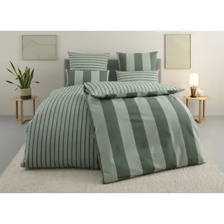 OTTO home Sari Gestreift Grün 135 x 200 cm + 40 x 80 cm