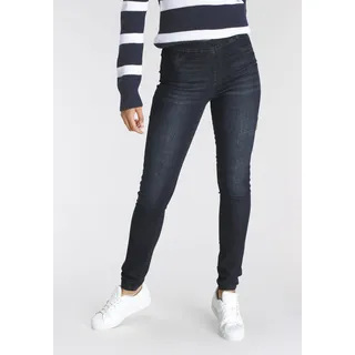 Jeansjeggings ARIZONA "mit leichtem Thermo Effekt" Gr. 34, N-Gr, blau (rinsed) Damen Jeans Jeansleggings High Waist