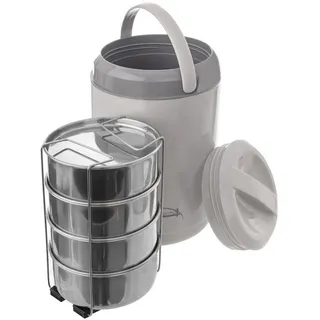Orion  Thermos-Lunchbox, Grau, Kunststoff, 20x27x20 cm, Küchenzubehör, Vorratsbehälter, Brotdosen